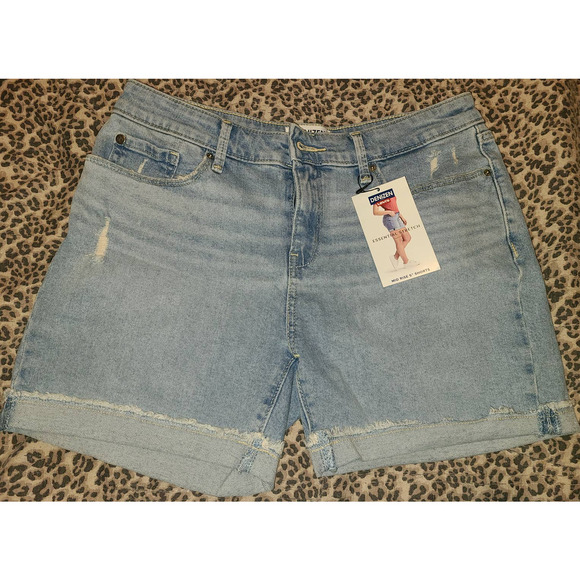 Denizen From Levi's Cuffed 5" Shorts Womens Size 6 W28 Denim Mid Rise (EE) - Picture 1 of 5